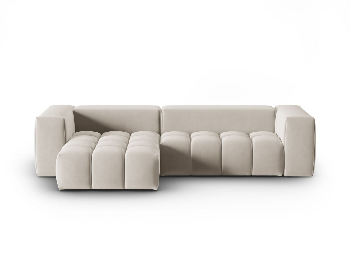 Cosmopolitan Design venstrevendt velourmodulhjørnesofa, 