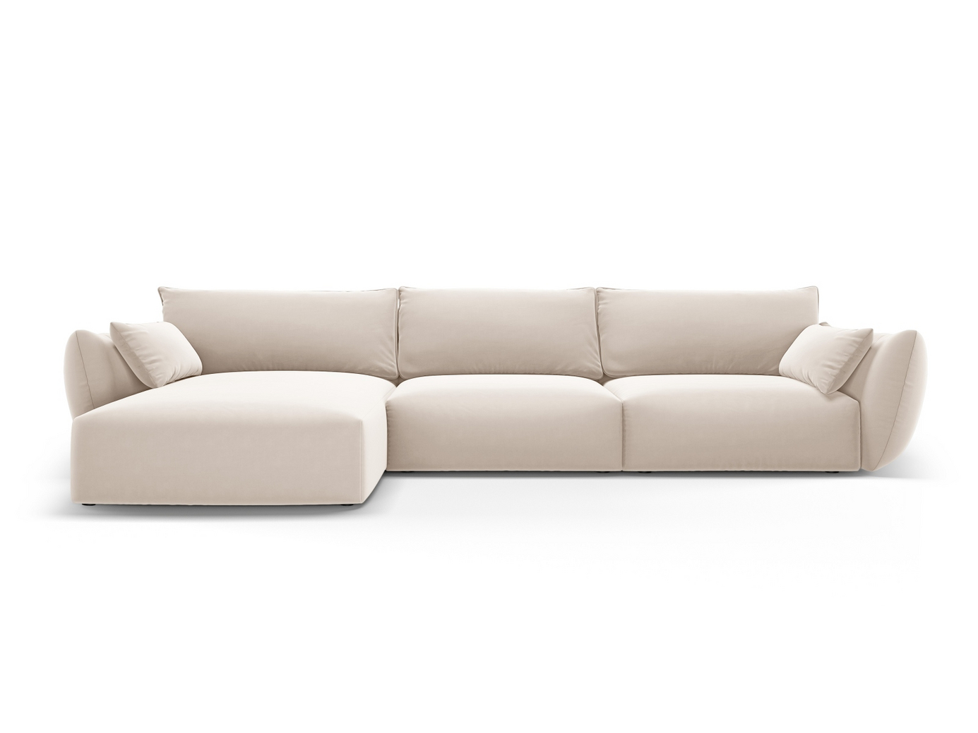 Cosmopolitan Design venstrevendt velourhjørnesofa, 