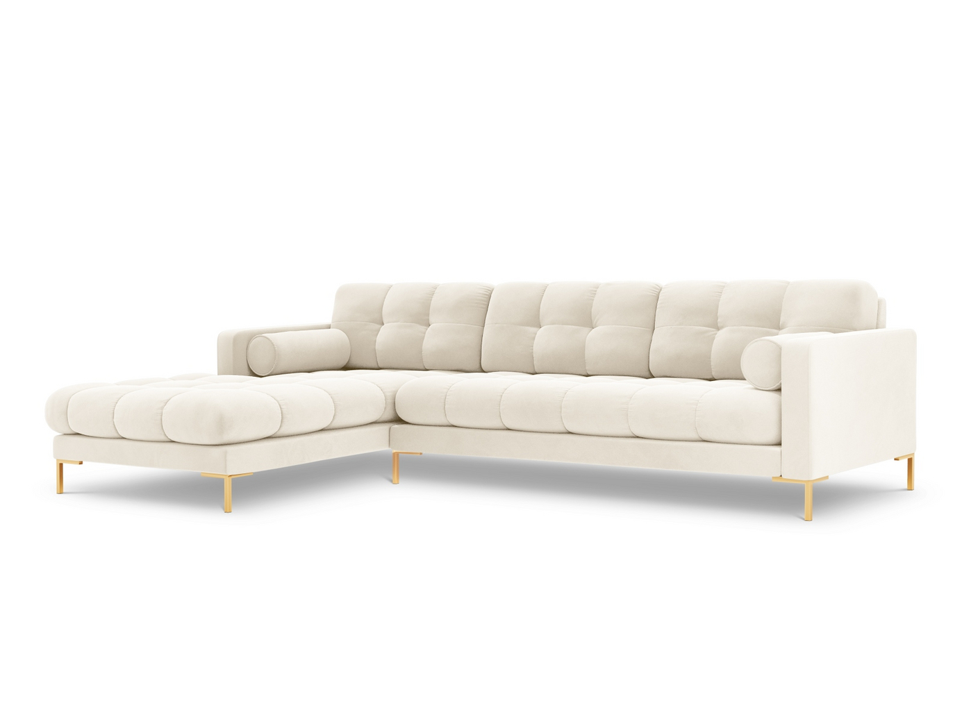 Cosmopolitan Design venstrevendt velourhjørnesofa, 