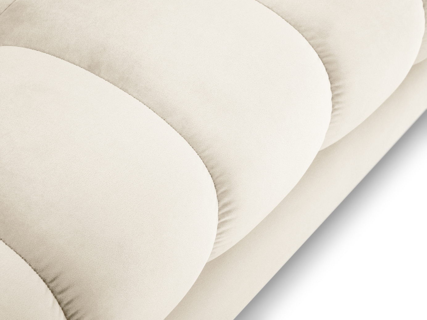 Cosmopolitan Design venstrevendt velourhjørnesofa, "Bali", 5-personers, 293 × 185 × 75 cm, Bluvel, sorte metalben