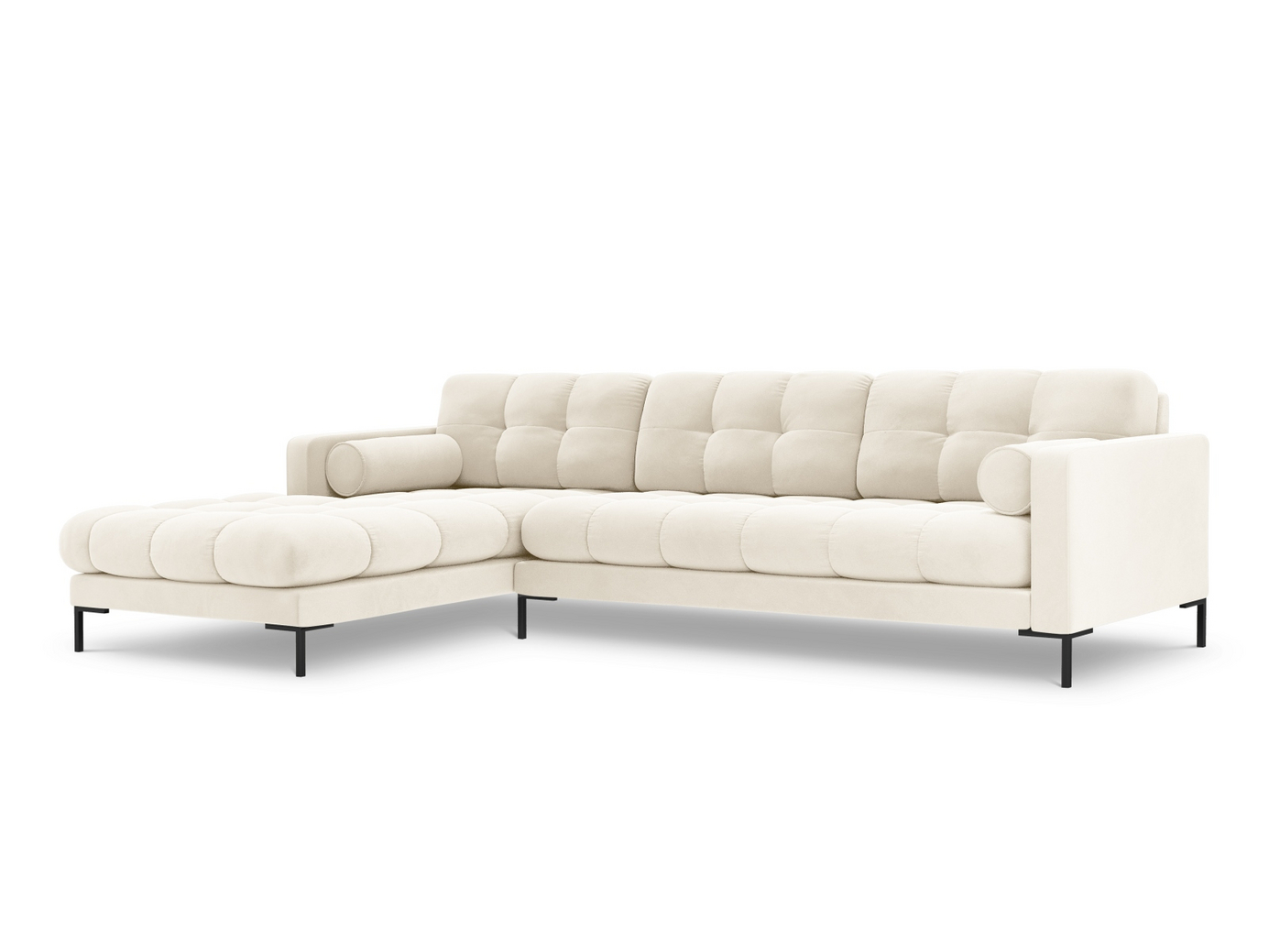 Cosmopolitan Design venstrevendt velourhjørnesofa, 
