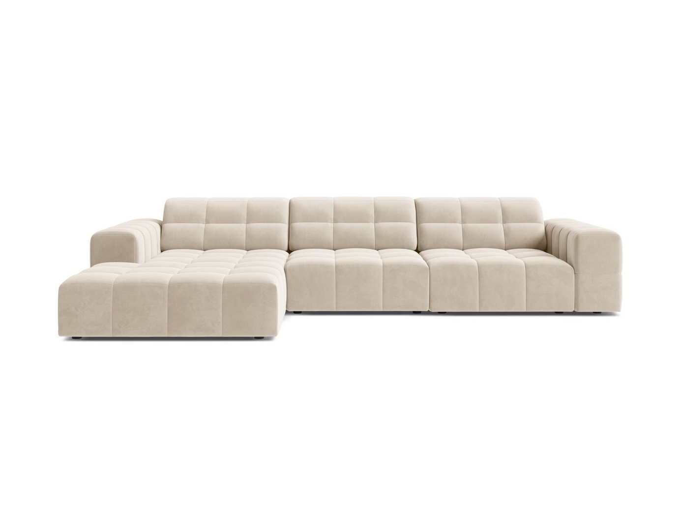 Cosmopolitan Design venstrevendt velourhjørnesofa, 
