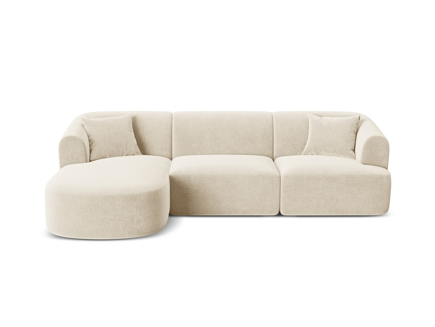 Cosmopolitan Design venstrevendt velourmodulhjørnesofa, 