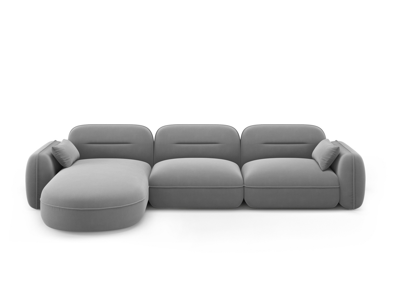 Cosmopolitan Design venstrevendt velourmodulhjørnesofa, 