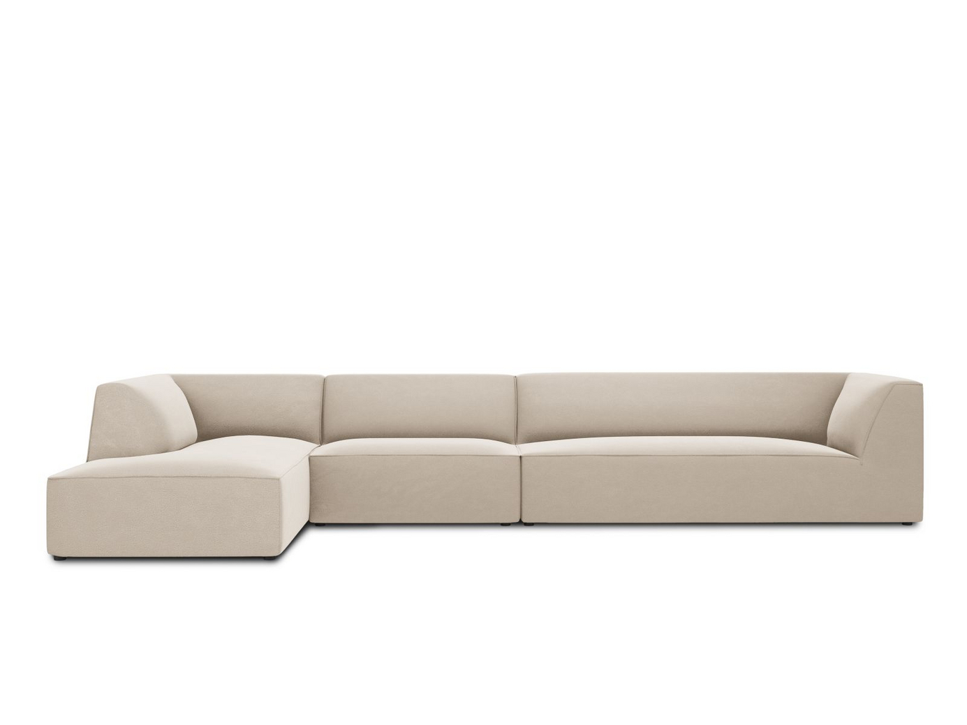 Cosmopolitan Design venstrevendt velourmodulhjørnesofa, 