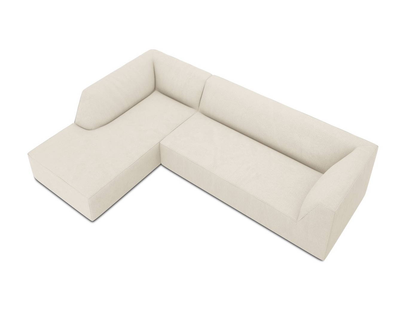Cosmopolitan Design venstrevendt modulhjørnesofa, "Siena", 4-personers, 273 × 180 × 69 cm, Scala, sorte plastben, Variant LC_M_100