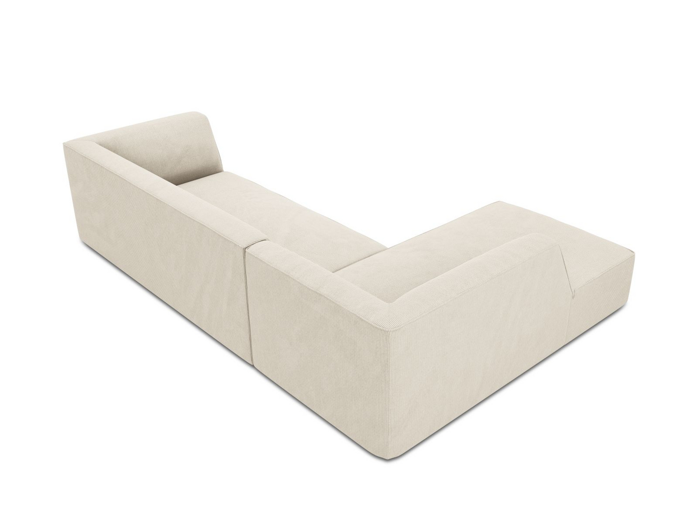 Cosmopolitan Design venstrevendt modulhjørnesofa, "Siena", 4-personers, 273 × 180 × 69 cm, Scala, sorte plastben, Variant LC_M_100