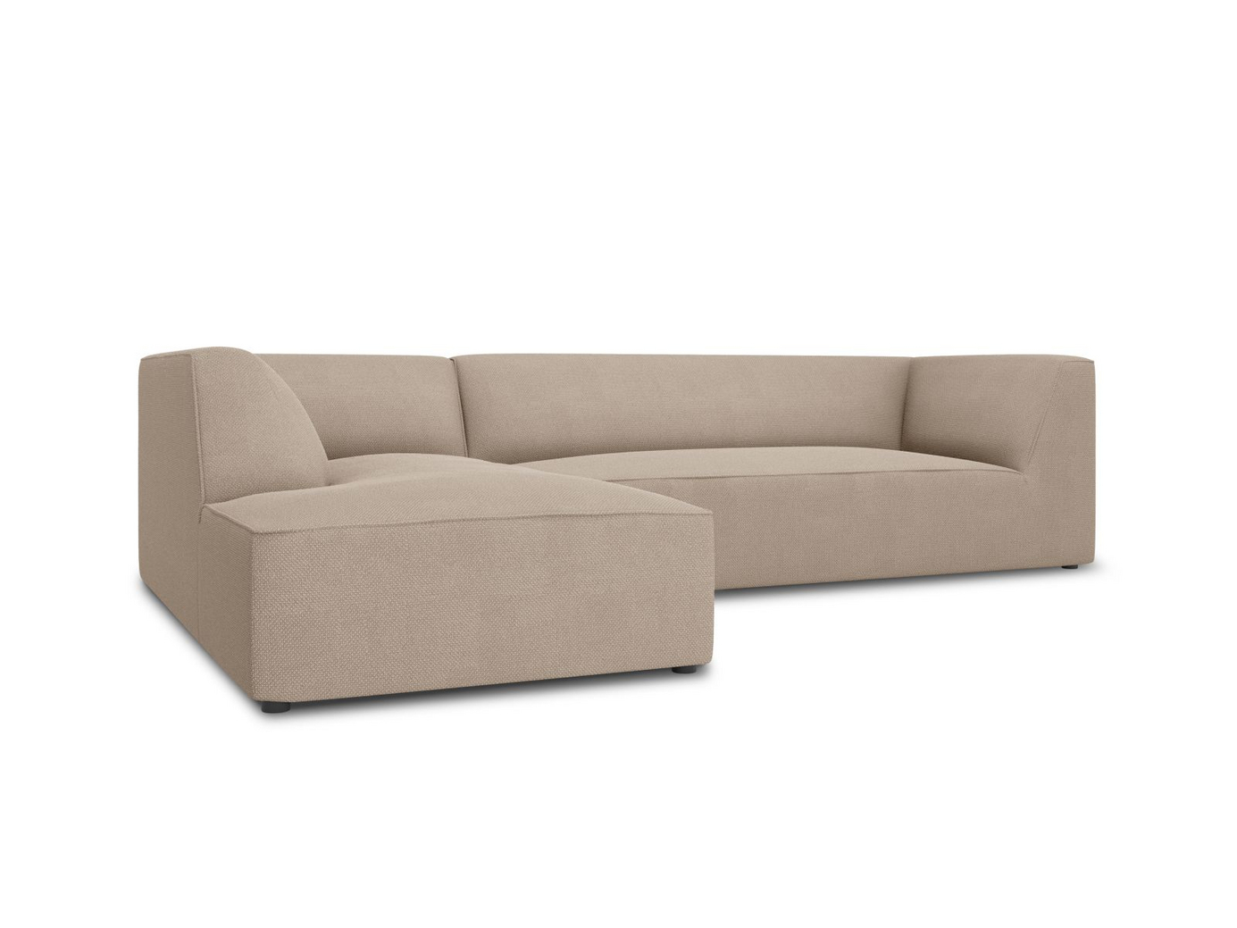 Cosmopolitan Design venstrevendt modulhjørnesofa, "Siena", 4-personers, 273 × 180 × 69 cm, Ottawa, sorte plastben, Variant LC_M_137