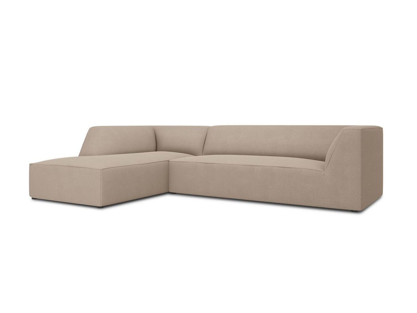 Cosmopolitan Design venstrevendt modulhjørnesofa, "Siena", 4-personers, 273 × 180 × 69 cm, Ottawa, sorte plastben, Variant LC_M_137