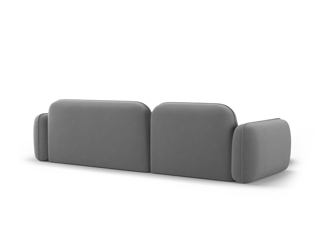 Cosmopolitan Design venstrevendt velourmodulhjørnesofa, "Sydney", 4-personers, 275 × 165 × 70 cm, Casino, sorte plastben
