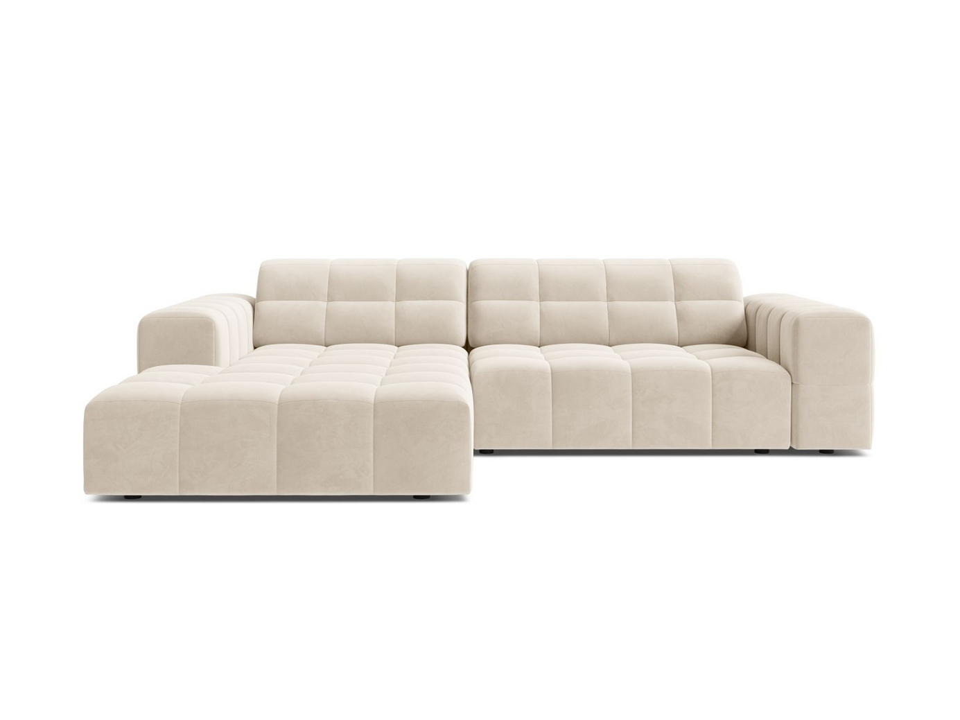 Cosmopolitan Design venstrevendt velourhjørnesofa, 