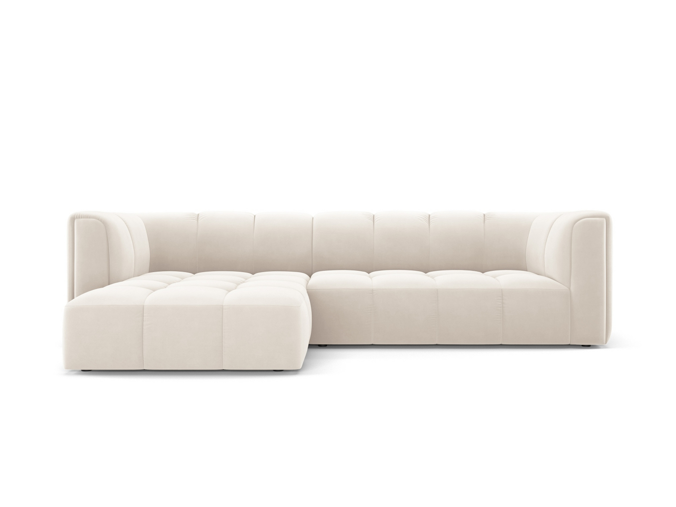 Cosmopolitan Design venstrevendt velourmodulhjørnesofa, 