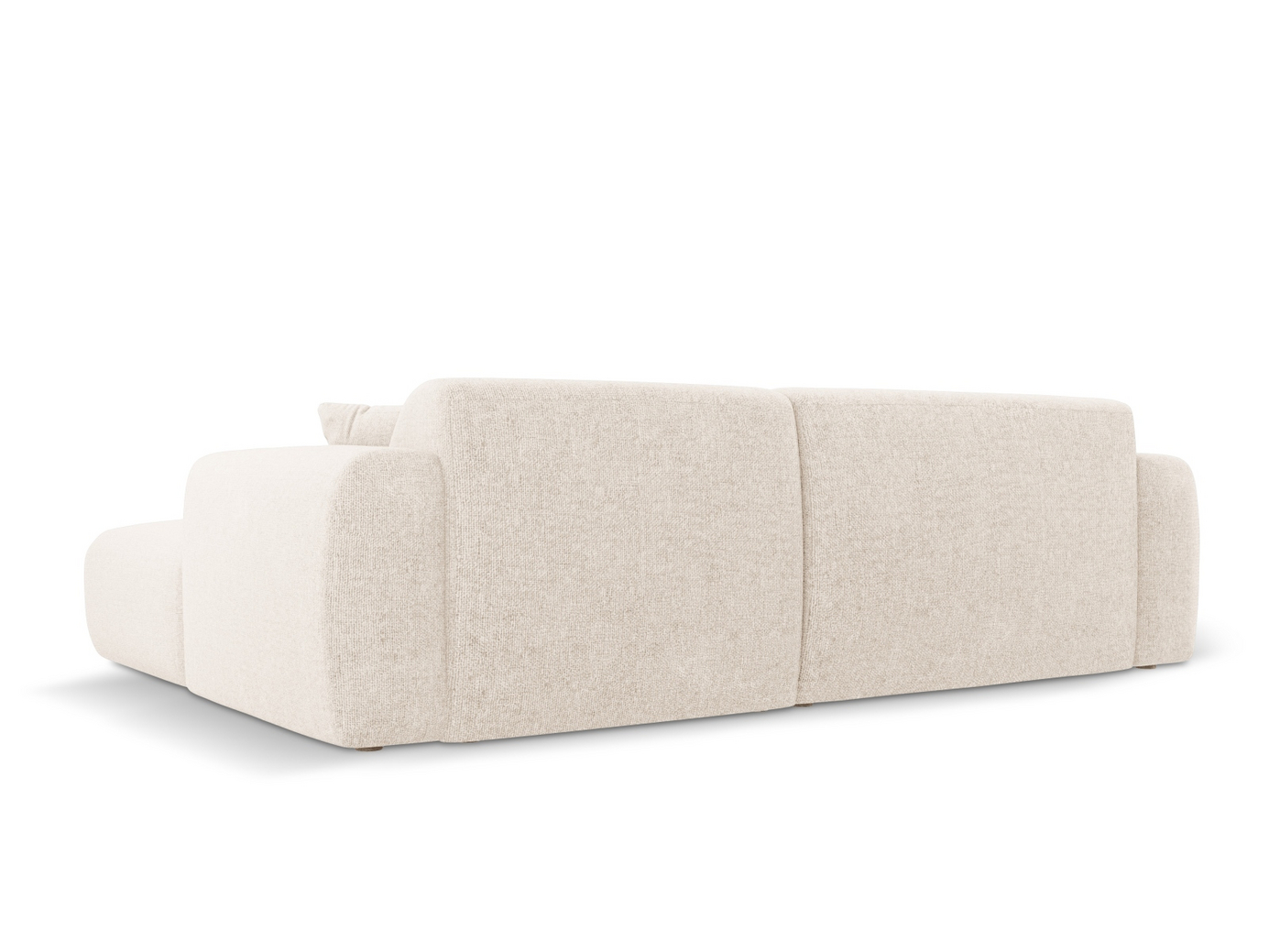 Cosmopolitan Design venstrevendt hjørnesofa, "Nolio", 4-personers, 235 × 170 × 72 cm, Haga, sorte plastben