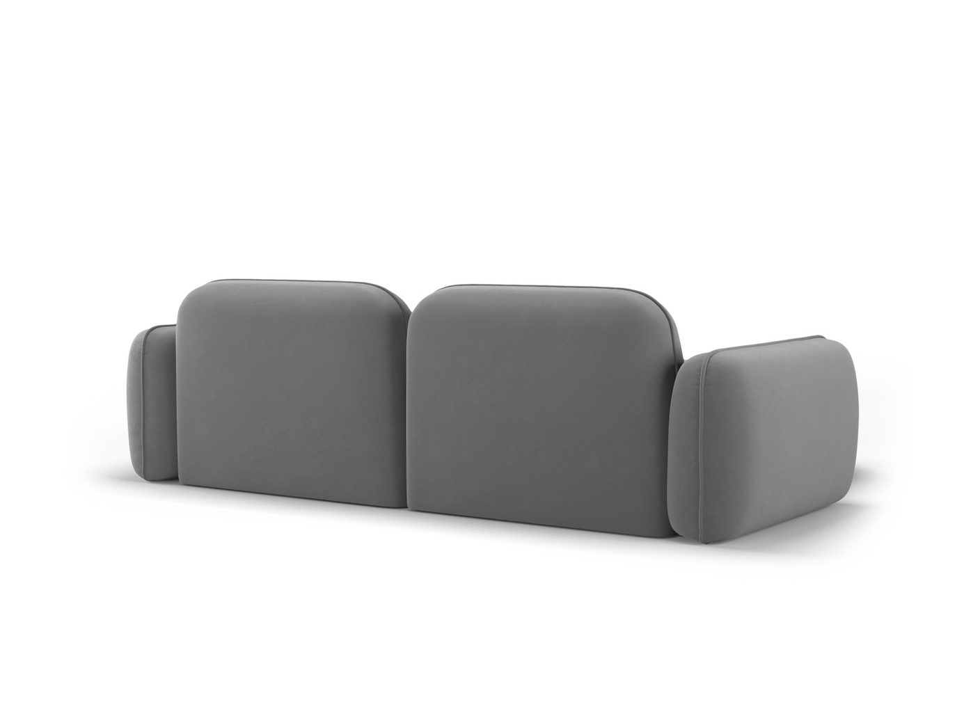 Cosmopolitan Design venstrevendt velourmodulhjørnesofa, "Sydney", 3-personers, 230 × 165 × 70 cm, Casino, sorte plastben