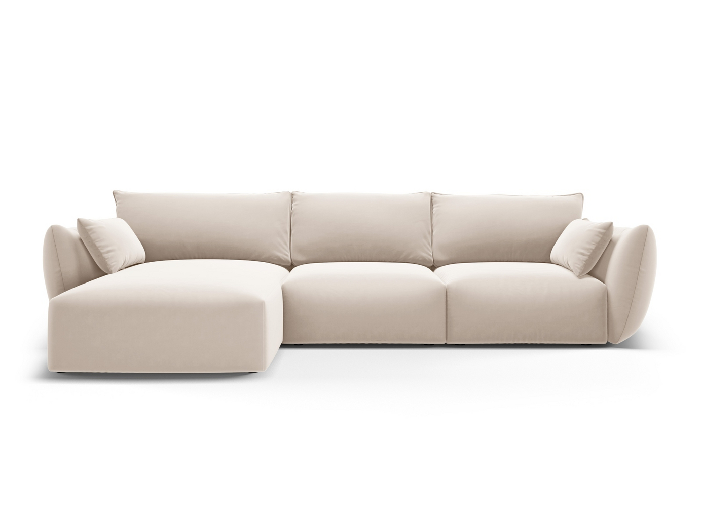 Cosmopolitan Design venstrevendt velourhjørnesofa, 