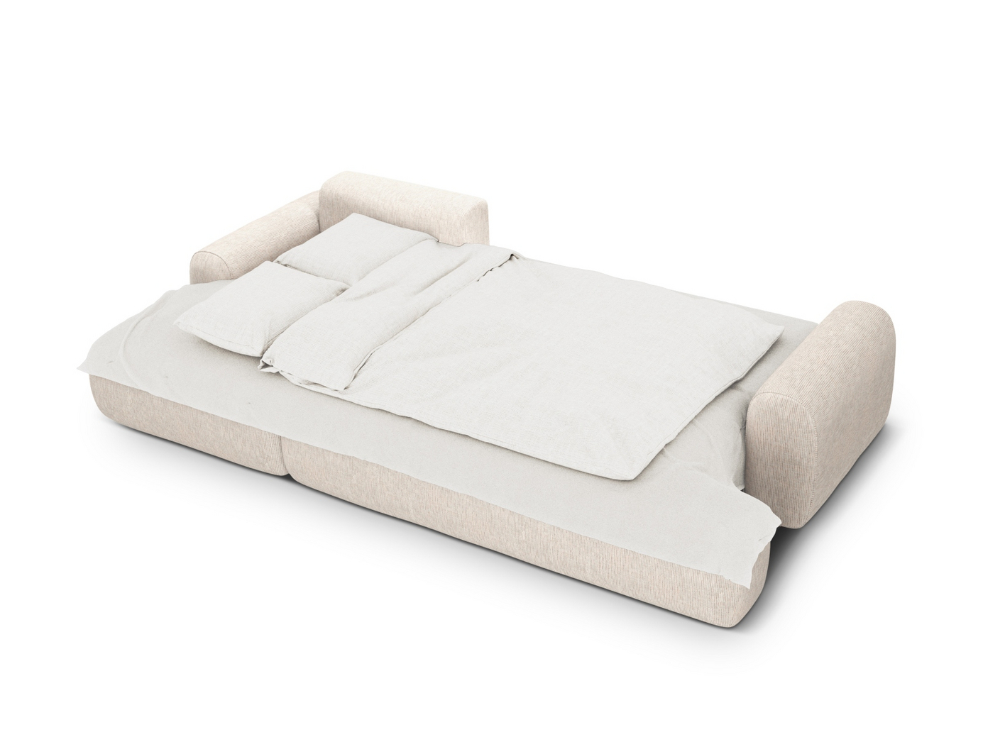 Cosmopolitan Design venstrevendt hjørnesovesofa med opbevaring, "Calma", 3-personers, 275 × 142 × 84 cm, Baltimore, sorte plastben