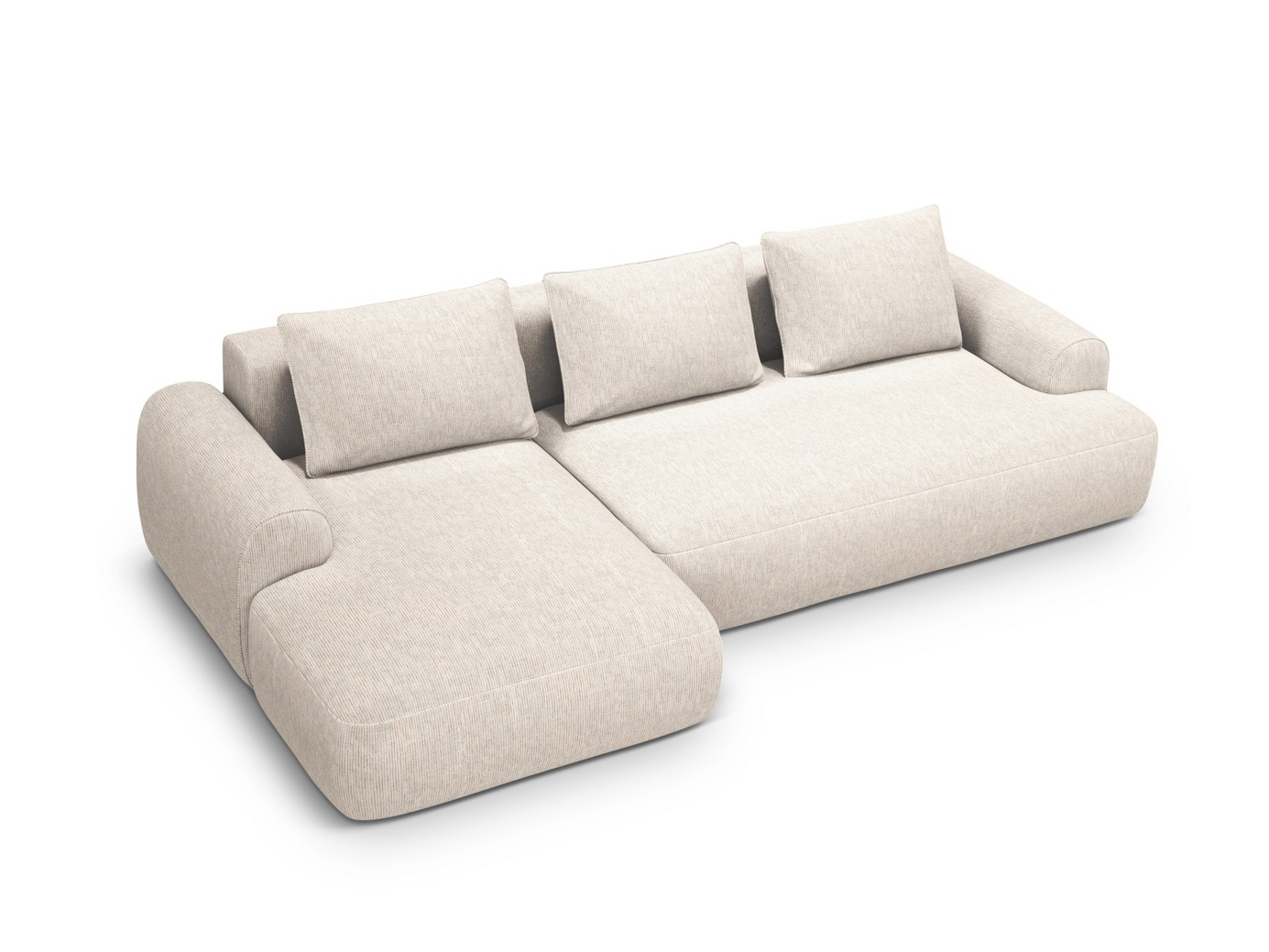 Cosmopolitan Design venstrevendt hjørnesovesofa med opbevaring, 