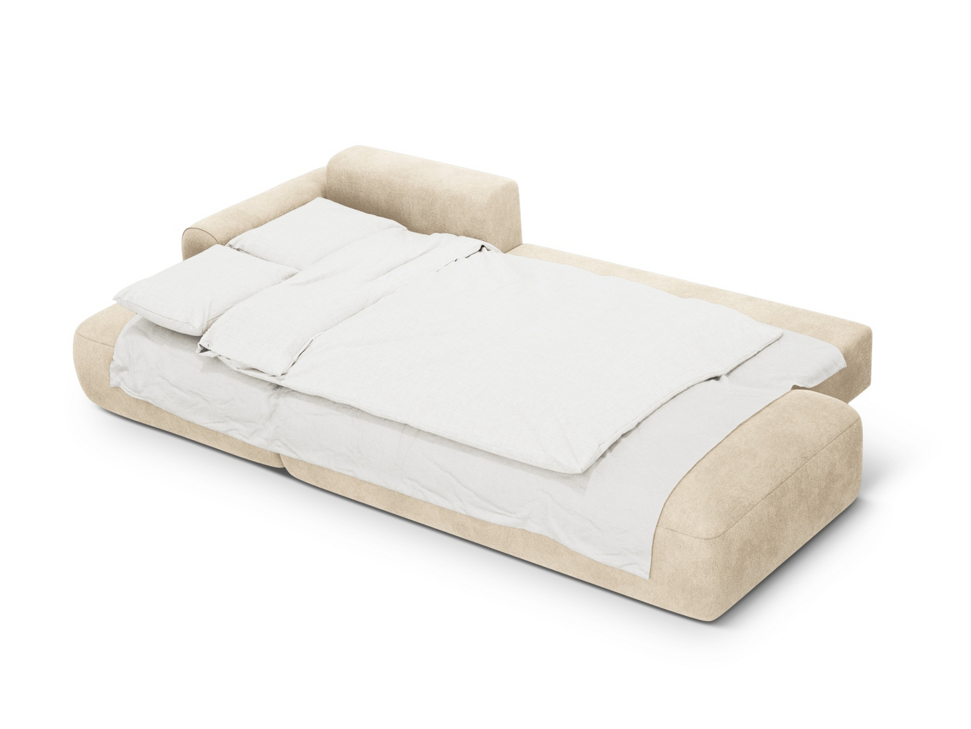 Cosmopolitan Design venstrevendt velourhjørnesovesofa med opbevaring, "Calma", 5-personers, 275 × 142 × 84 cm, Vogue, sorte plastben