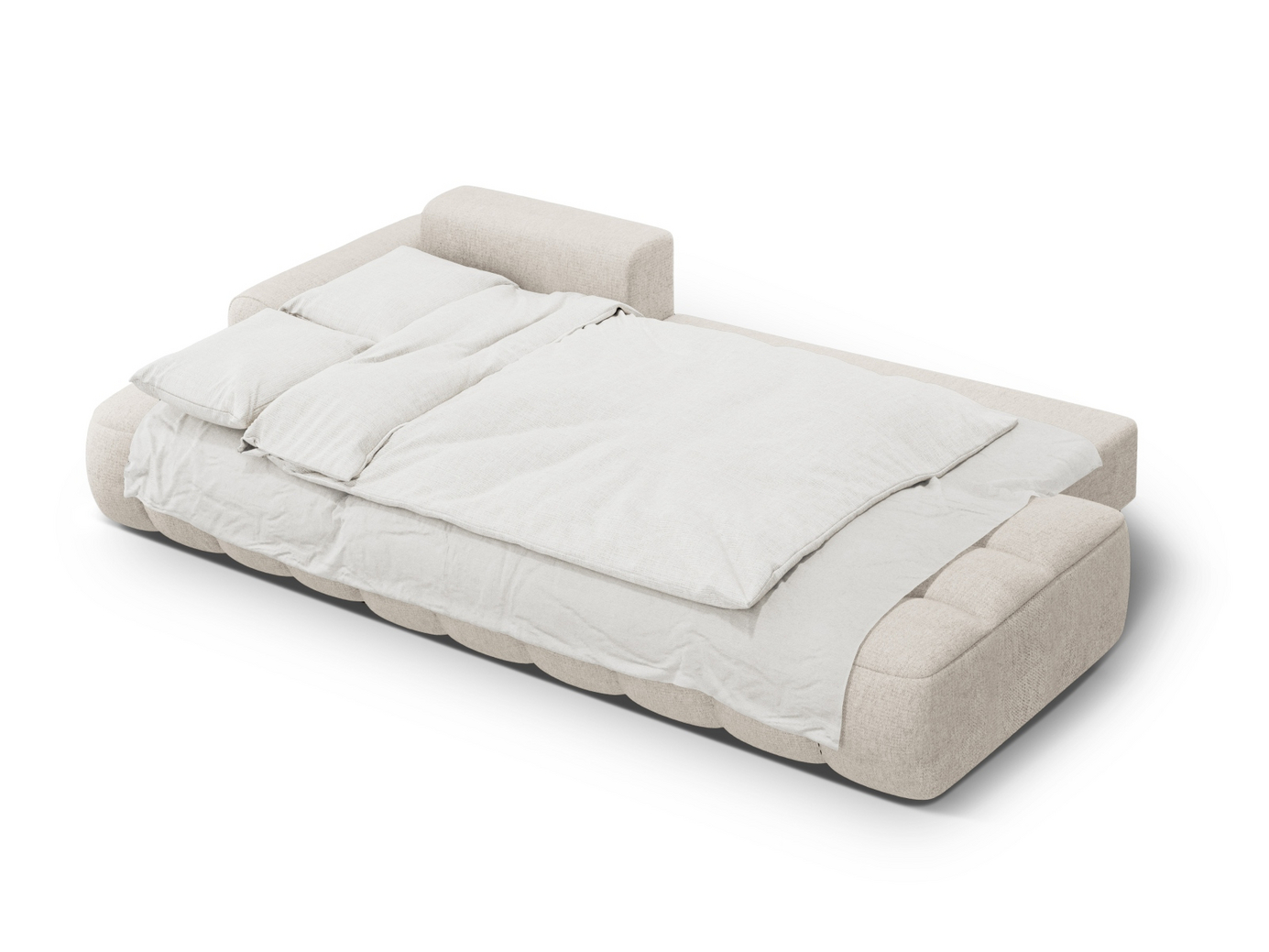 Cosmopolitan Design venstrevendt hjørnesovesofa med opbevaring, "Linz", 3-personers, 275 × 142 × 84 cm, Sorella, sorte plastben, Variant LCFO_193