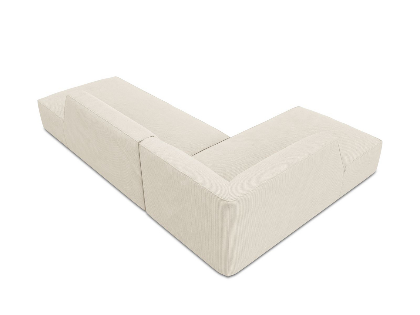 Cosmopolitan Design venstrevendt modulhjørnesofa, "Siena", 4-personers, 273 × 180 × 69 cm, Scala, sorte plastben, Variant LCO_100