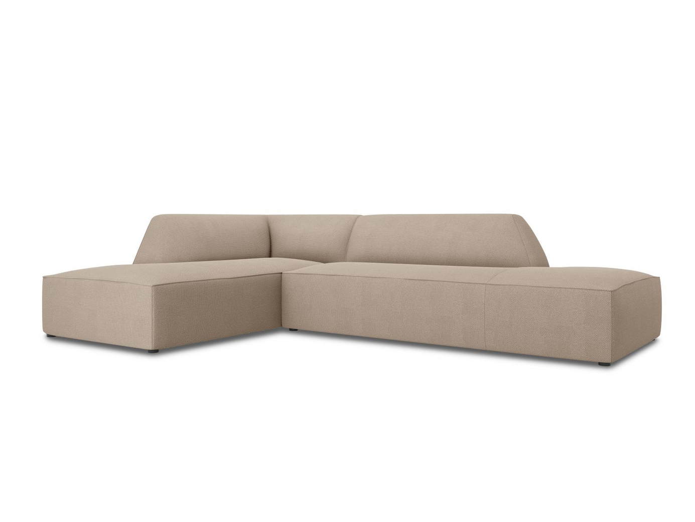 Cosmopolitan Design venstrevendt modulhjørnesofa, "Siena", 4-personers, 273 × 180 × 69 cm, Ottawa, sorte plastben, Variant LCO_137