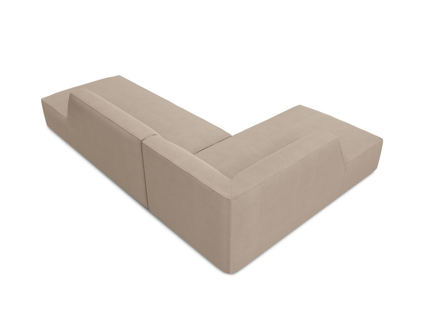 Cosmopolitan Design venstrevendt modulhjørnesofa, "Siena", 4-personers, 273 × 180 × 69 cm, Ottawa, sorte plastben, Variant LCO_137