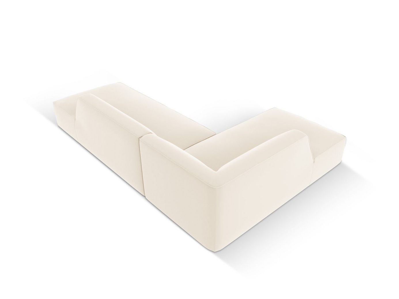 Cosmopolitan Design venstrevendt kunstlædermodulhjørnesofa, "Siena", 4-personers, 273 × 180 × 69 cm, Pacifico, sorte plastben