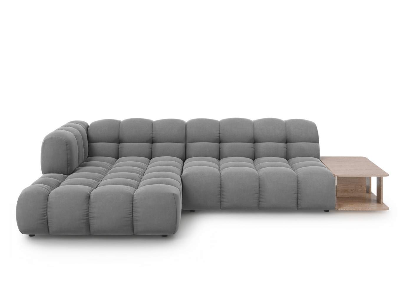 Cosmopolitan Design venstrevendt velourmodulhjørnesofa, 