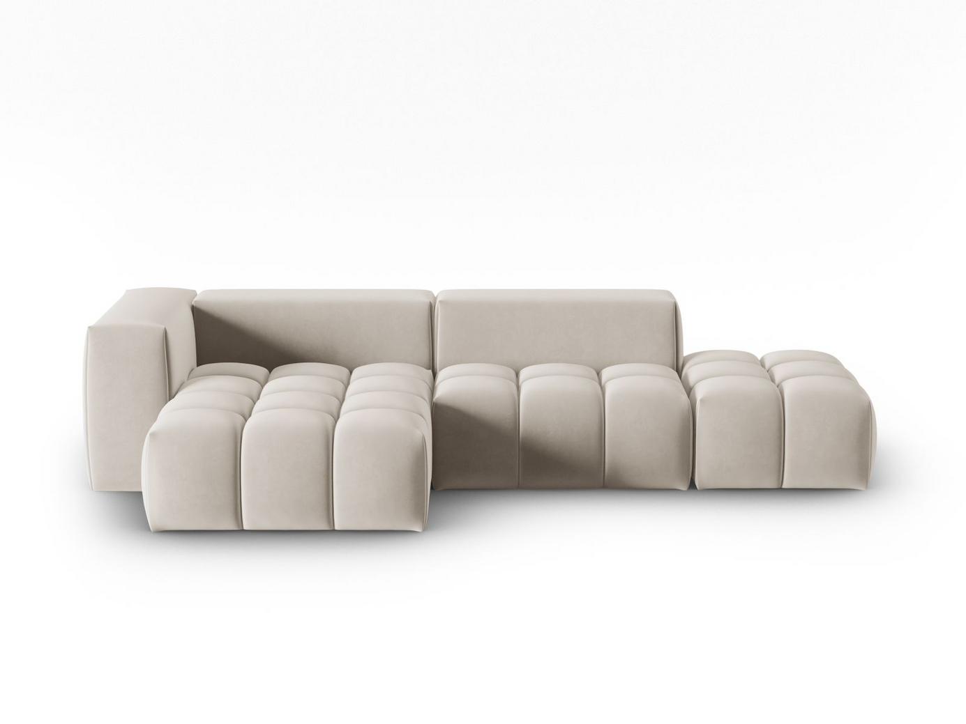 Cosmopolitan Design venstrevendt velourmodulhjørnesofa, 