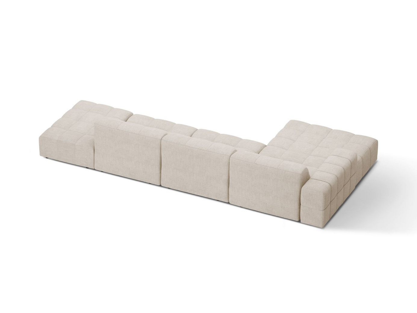 Cosmopolitan Design venstrevendt hjørnesofa, "Chicago", 5-personers, 348 × 167 × 78 cm, Eden 10, sorte plastben