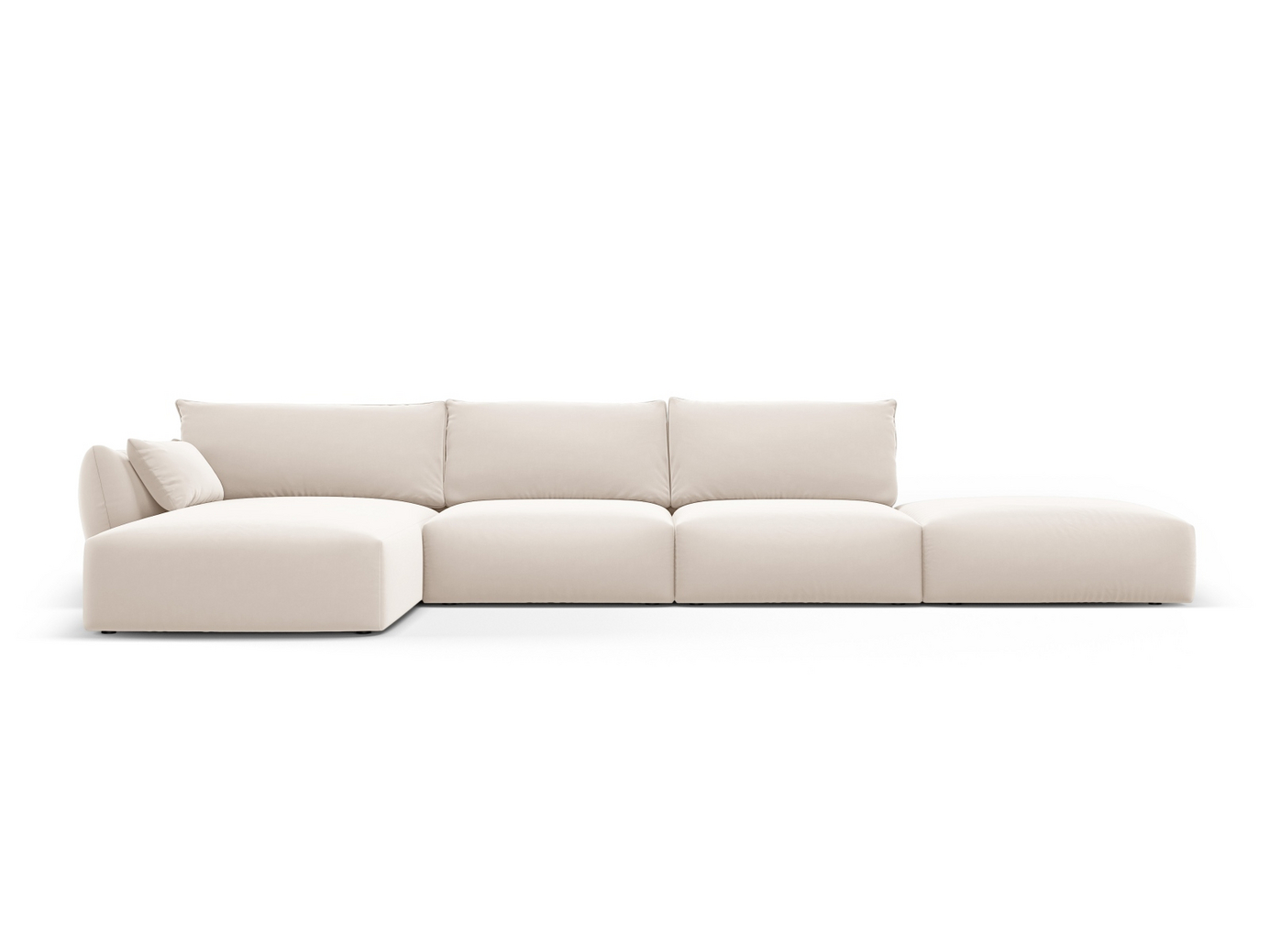 Cosmopolitan Design venstrevendt velourhjørnesofa, 