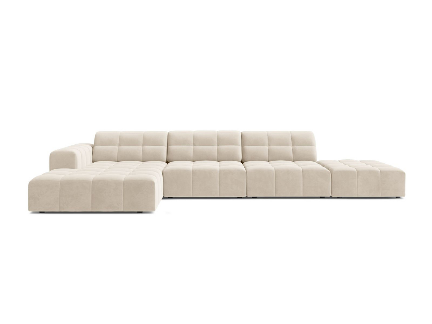 Cosmopolitan Design venstrevendt velourhjørnesofa, 
