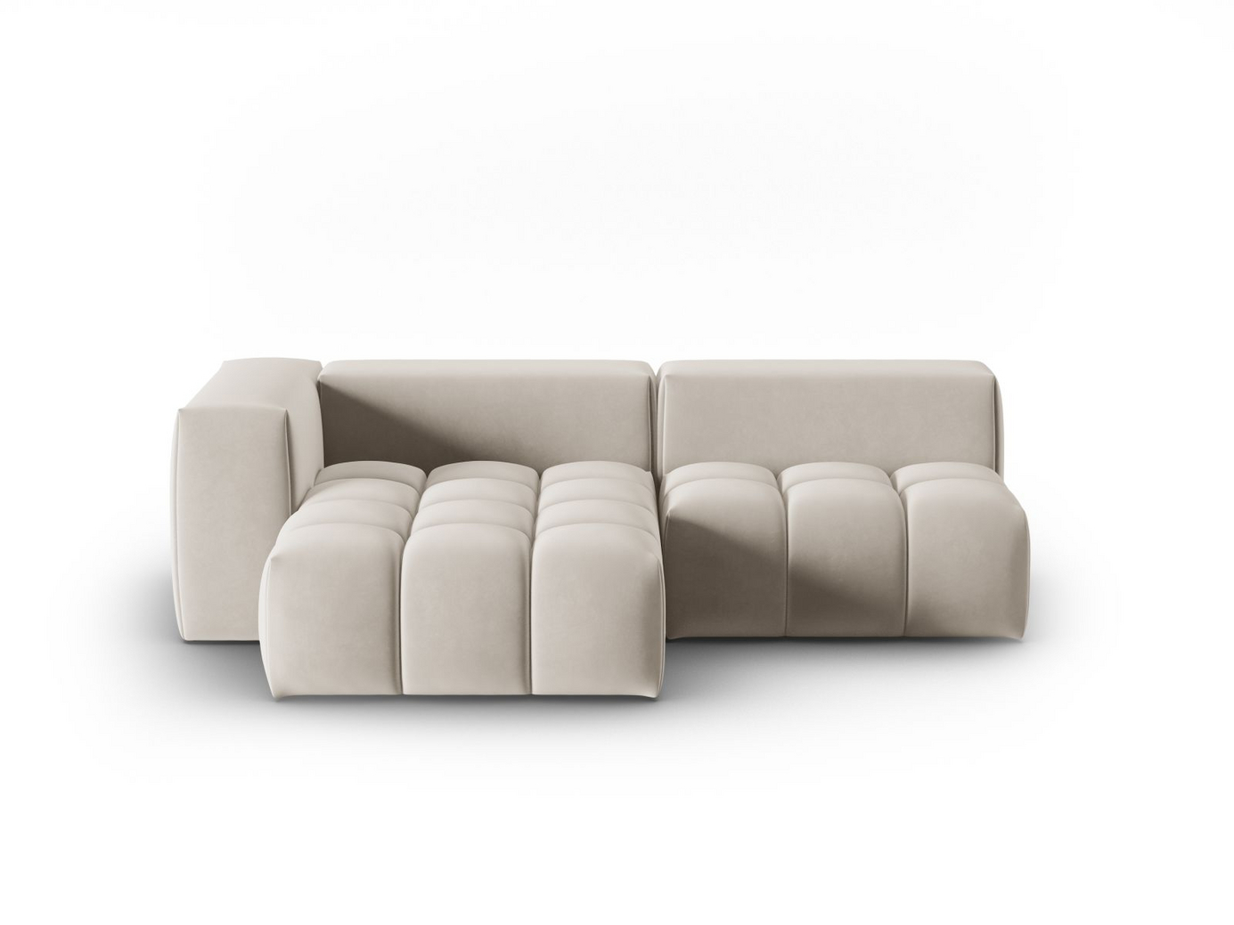 Cosmopolitan Design venstrevendt velourmodulhjørnesofa, 