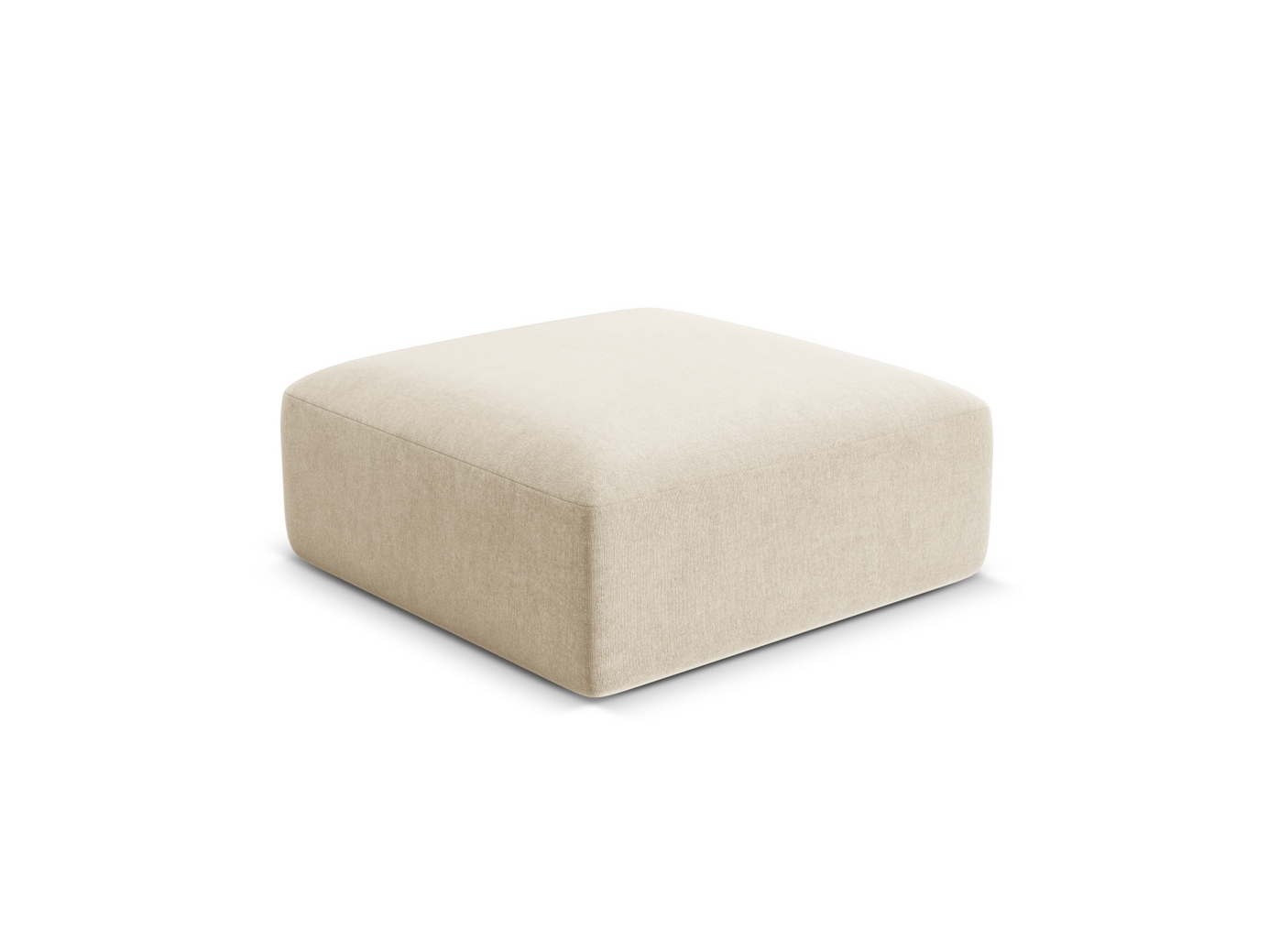 Cosmopolitan Design velourpuf, "Campi", 1-personers, 90 × 90 × 40 cm, Vogue, sorte plastben