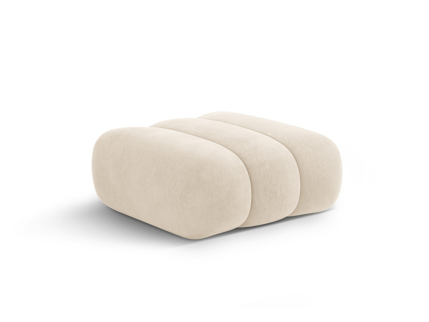 Cosmopolitan Design velourpuf, "Koge", 1-personers, 95 × 95 × 40 cm, Vogue, sorte plastben