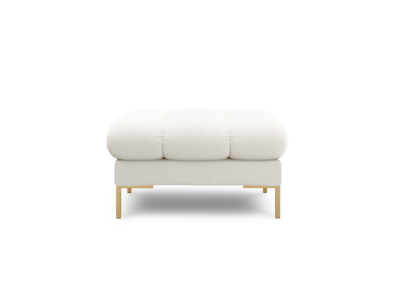 Cosmopolitan Design puf, "Bali", 1-personers, 60 × 60 × 41 cm, Neve, guldfarvede metalben