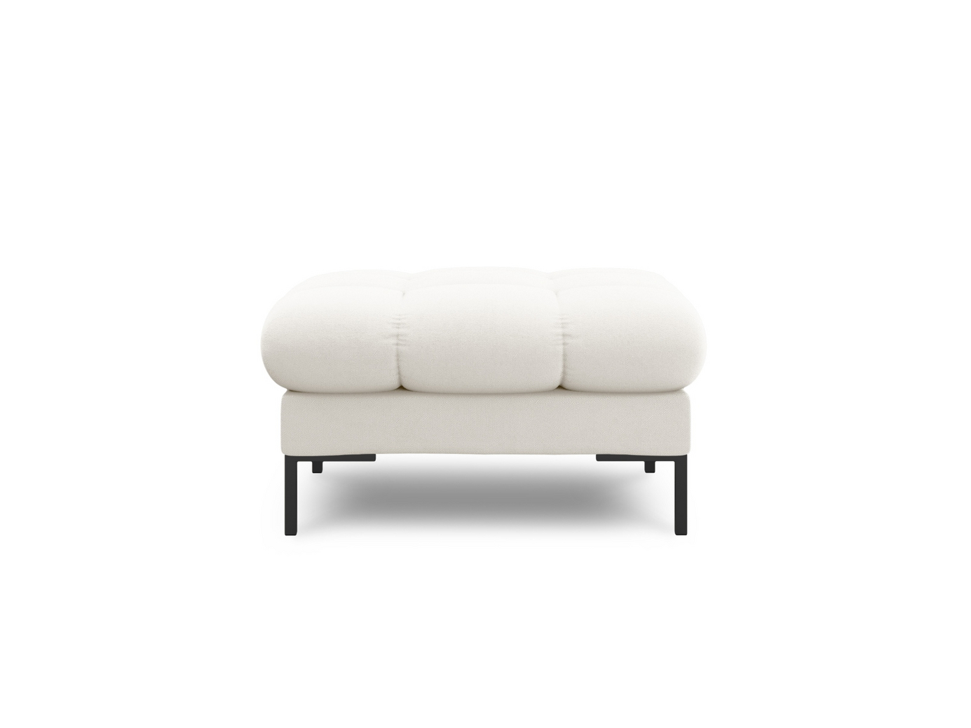 Cosmopolitan Design puf, "Bali", 1-personers, 60 × 60 × 41 cm, Neve, sorte metalben