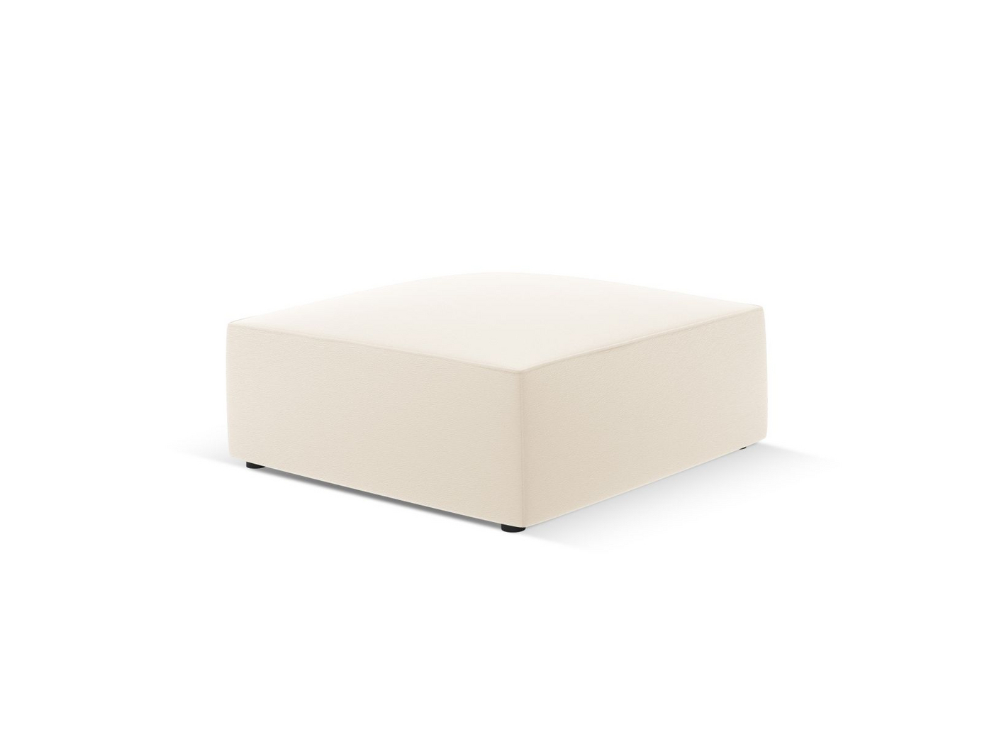 Cosmopolitan Design kunstlæderpuf, "Siena", 1-personers, 93 × 93 × 40 cm, Pacifico, sorte plastben