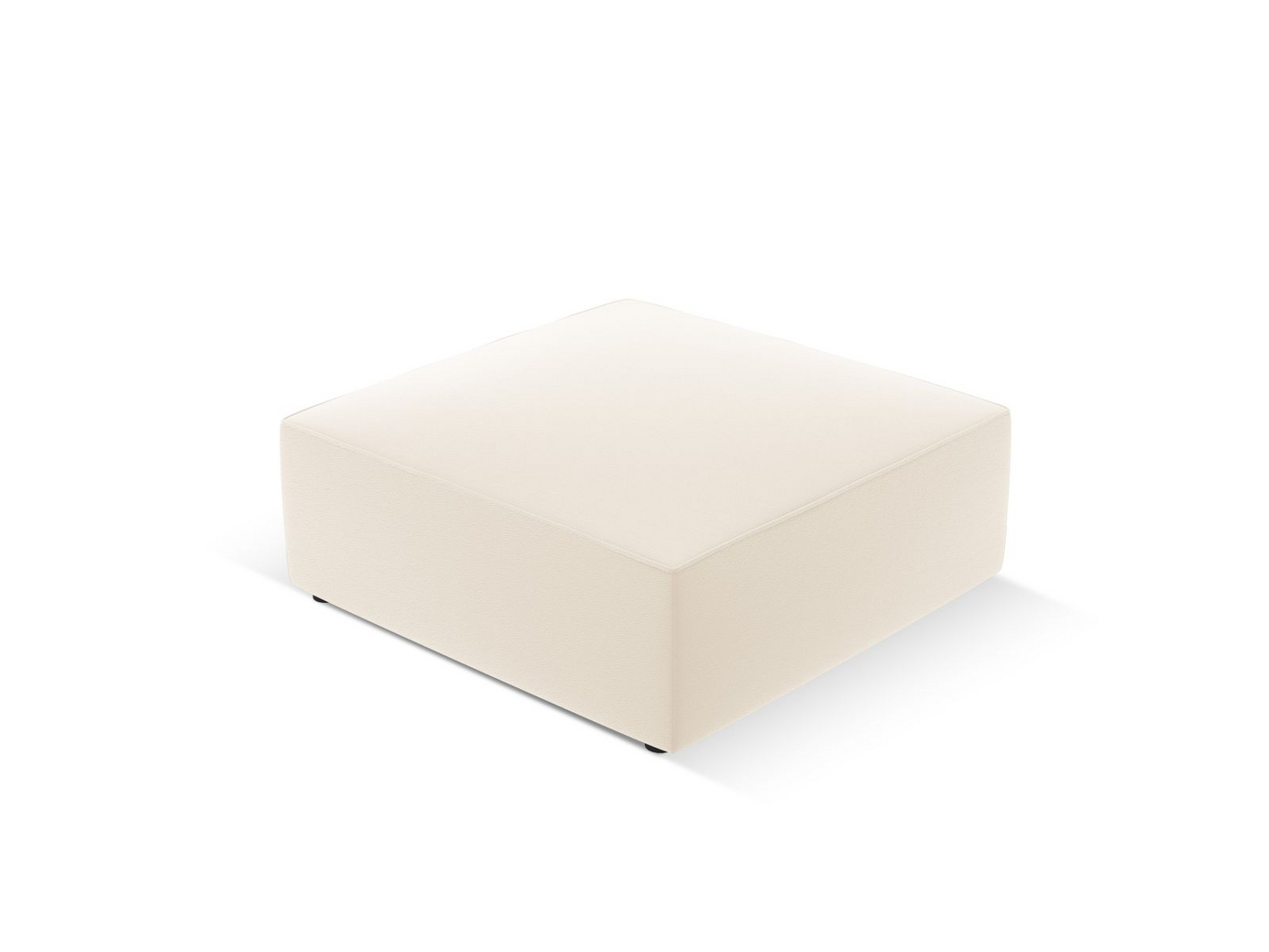 Cosmopolitan Design kunstlæderpuf, "Siena", 1-personers, 93 × 93 × 40 cm, Pacifico, sorte plastben
