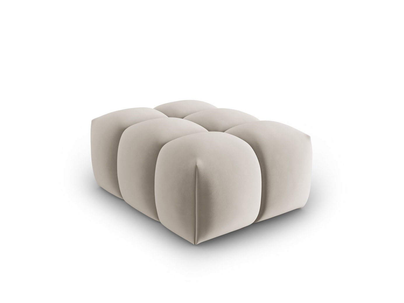 Cosmopolitan Design velourpuf, "Verona", 1-personers, 60 × 85 × 40 cm, Casino, sorte plastben