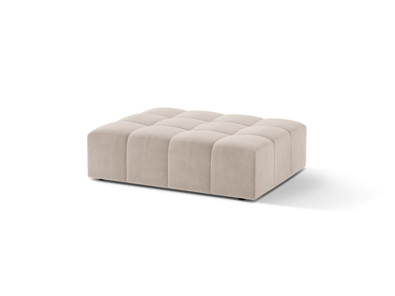 Cosmopolitan Design velourpuf, "Chicago", 1-personers, 102 × 84 × 42 cm, Venus, sorte plastben