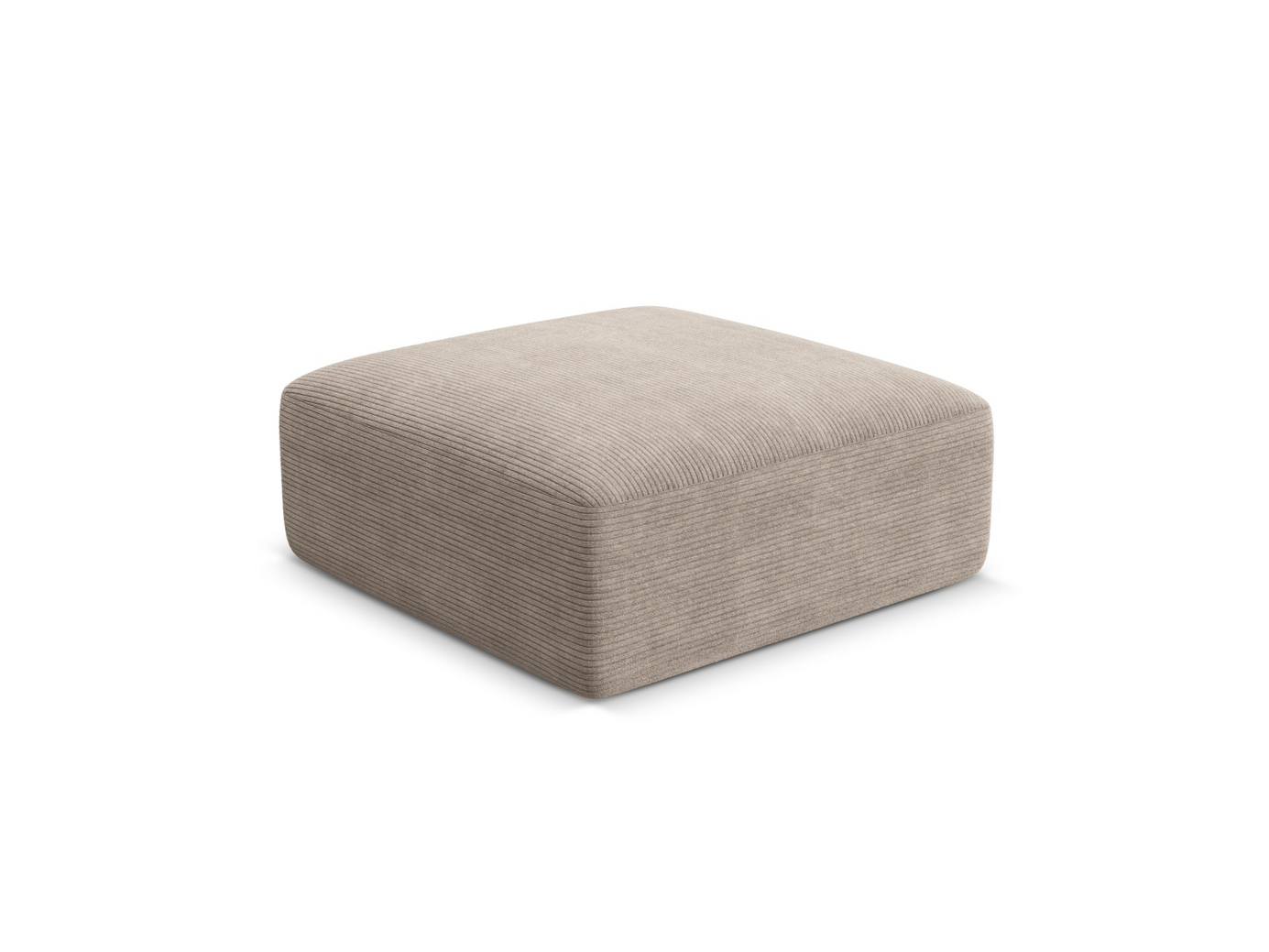 Cosmopolitan Design puf, "Campi", 1-personers, 90 × 90 × 40 cm, Lincoln, sorte plastben