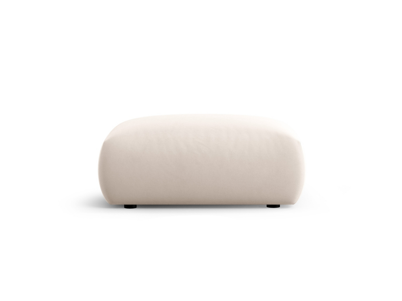 Cosmopolitan Design velourpuf, "Matera", 1-personers, 86 × 68 × 40 cm, Salvador, sorte plastben