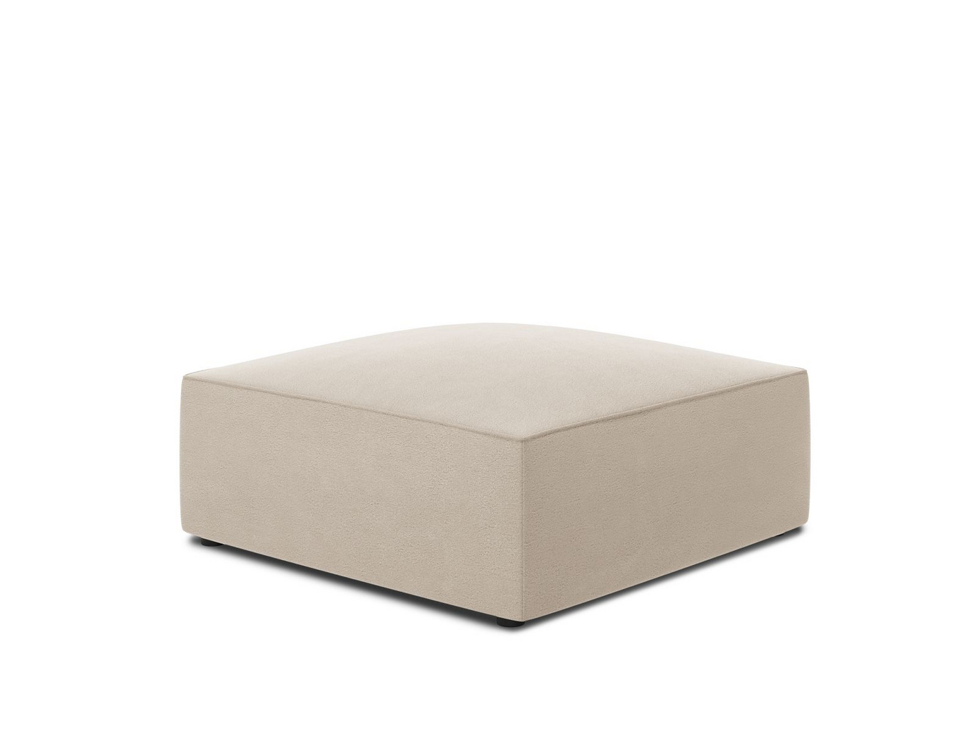 Cosmopolitan Design velourpuf, "Siena", 1-personers, 93 × 93 × 40 cm, Salvador, sorte plastben