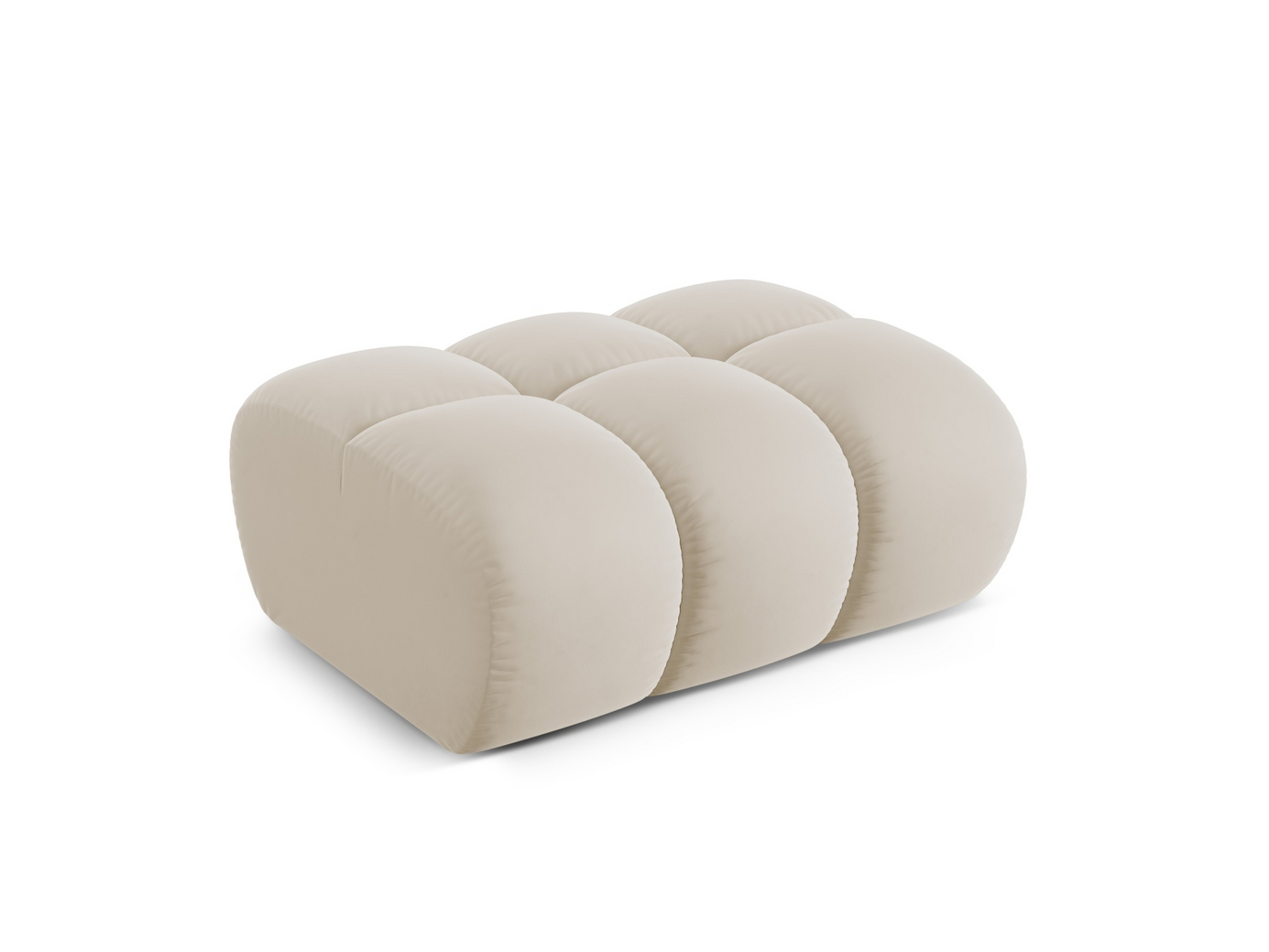 Cosmopolitan Design velourpuf, "Treno", 1-personers, 90 × 70 × 42 cm, Bluvel, sorte plastben