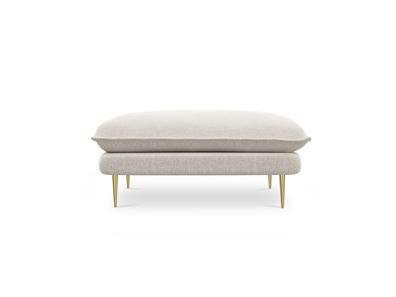Cosmopolitan Design puf, "Vienna", 1-personers, 93 × 73 × 43 cm, Positano, guldfarvede metalben