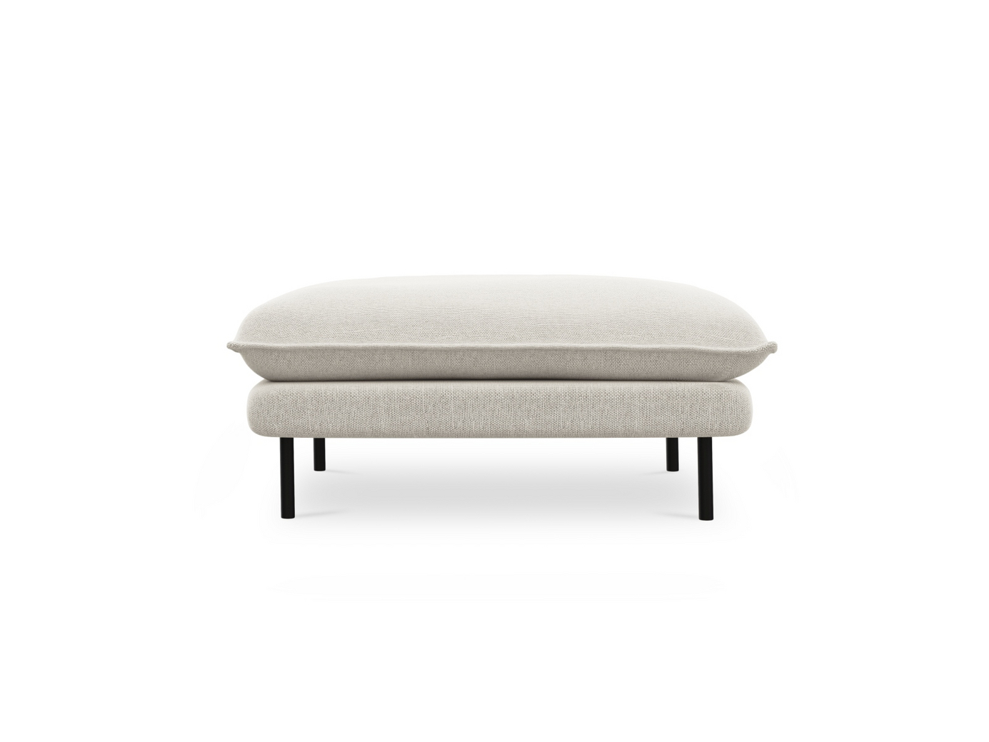 Cosmopolitan Design puf, "Vienna", 1-personers, 93 × 73 × 43 cm, Positano, sorte metalben