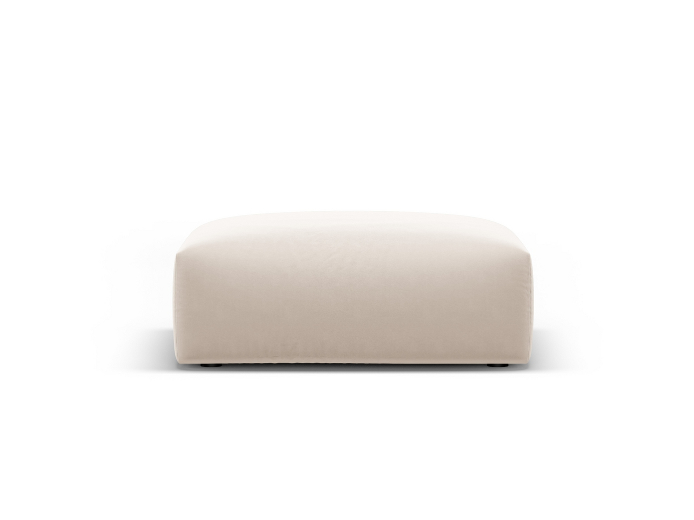 Cosmopolitan Design velourpuf, "Matera", 1-personers, 100 × 80 × 36 cm, Salvador, sorte plastben