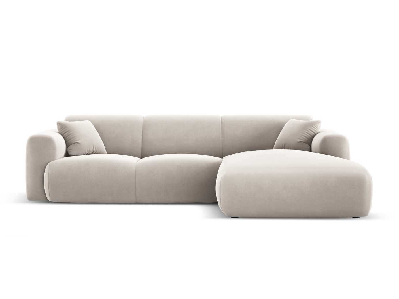 Cosmopolitan Design højrevendt velourhjørnesofa, 