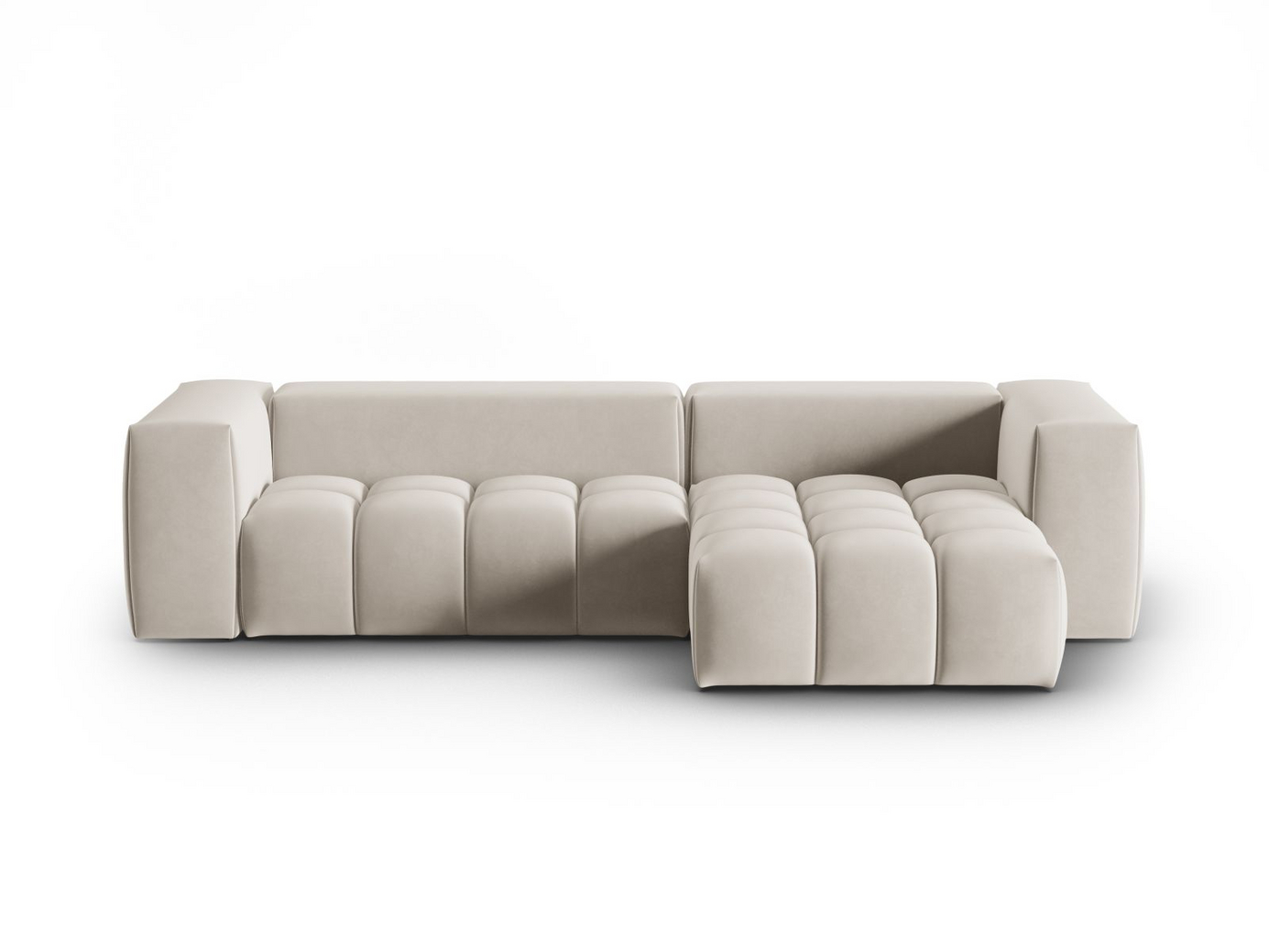 Cosmopolitan Design højrevendt velourmodulhjørnesofa, 